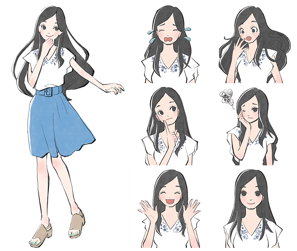 脱毛 キュレーションサイト イラスト,女の子 イラスト おしゃれ,キャラデザ 女の子