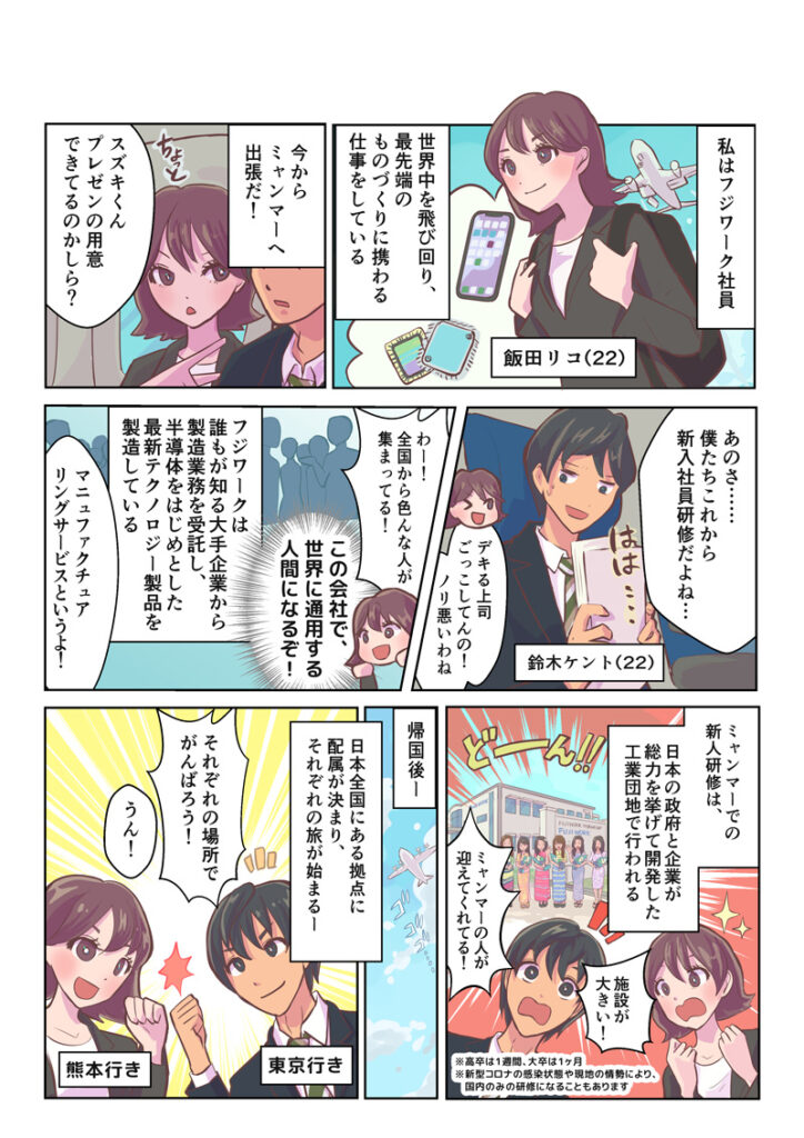 株式会社フジワーク 採用,企業紹介 漫画,広告漫画 お洒落