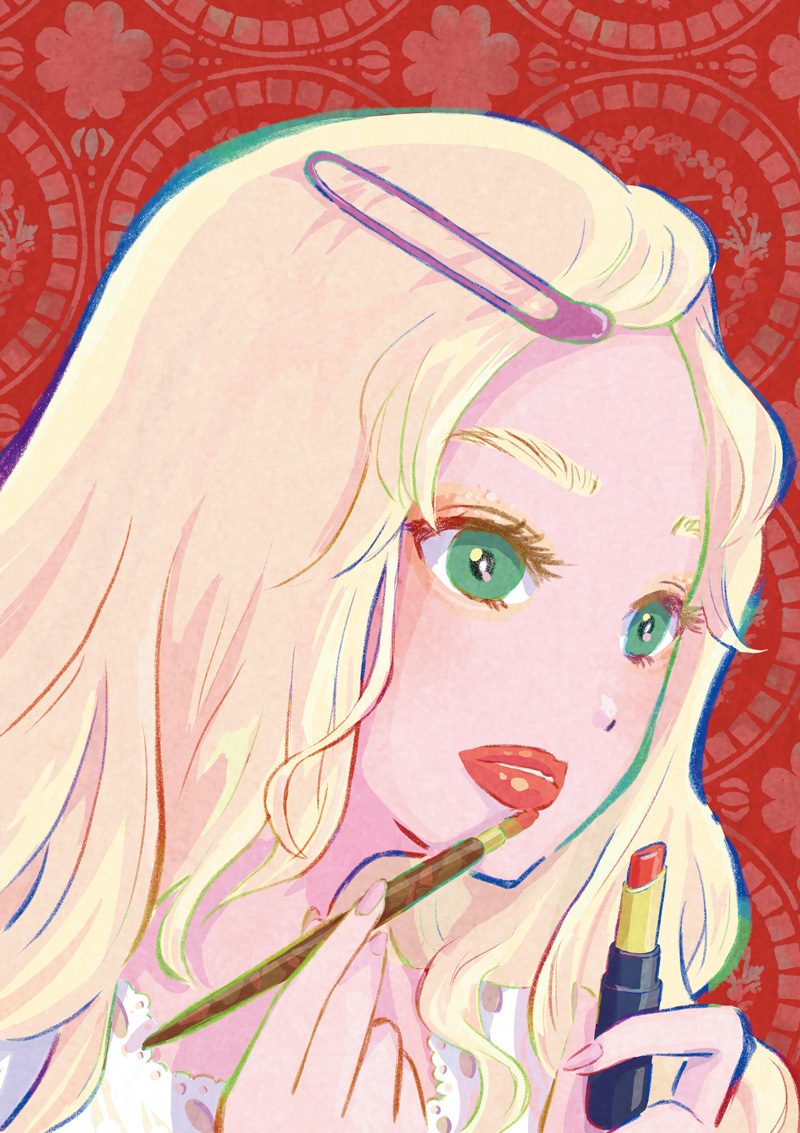 女の子 イラスト おしゃれ,女の子 イラスト 化粧,女の子 イラスト 顔アップ